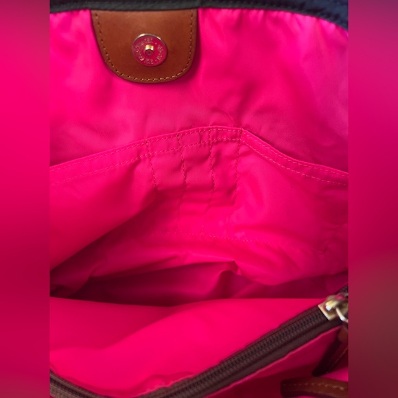 Dooney & Bourke Tote Nylon Black Brown Size Medium - Picture 12 of 17